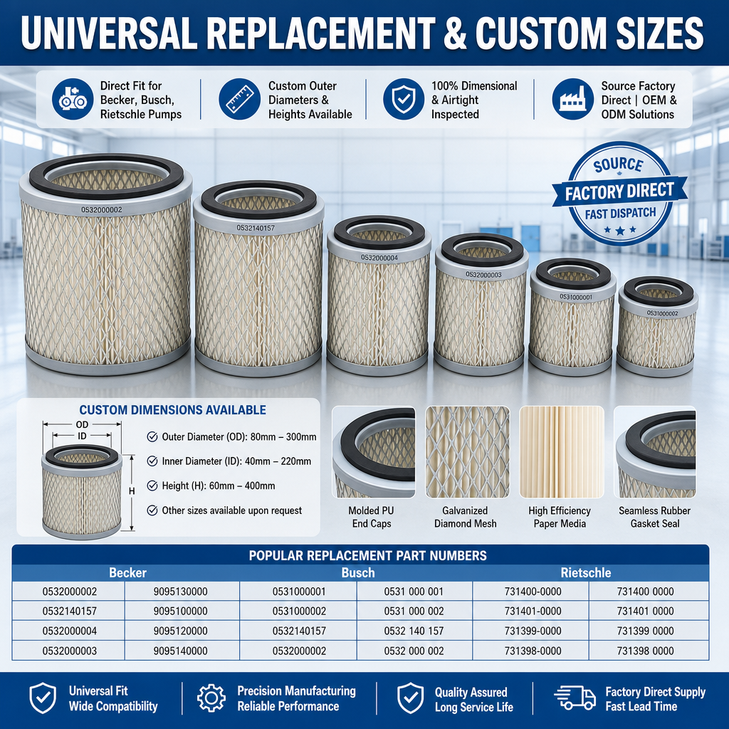 GUANLIN laboratory air filter cartridge, compact HEPA element for fume hoods and analytical equipment.