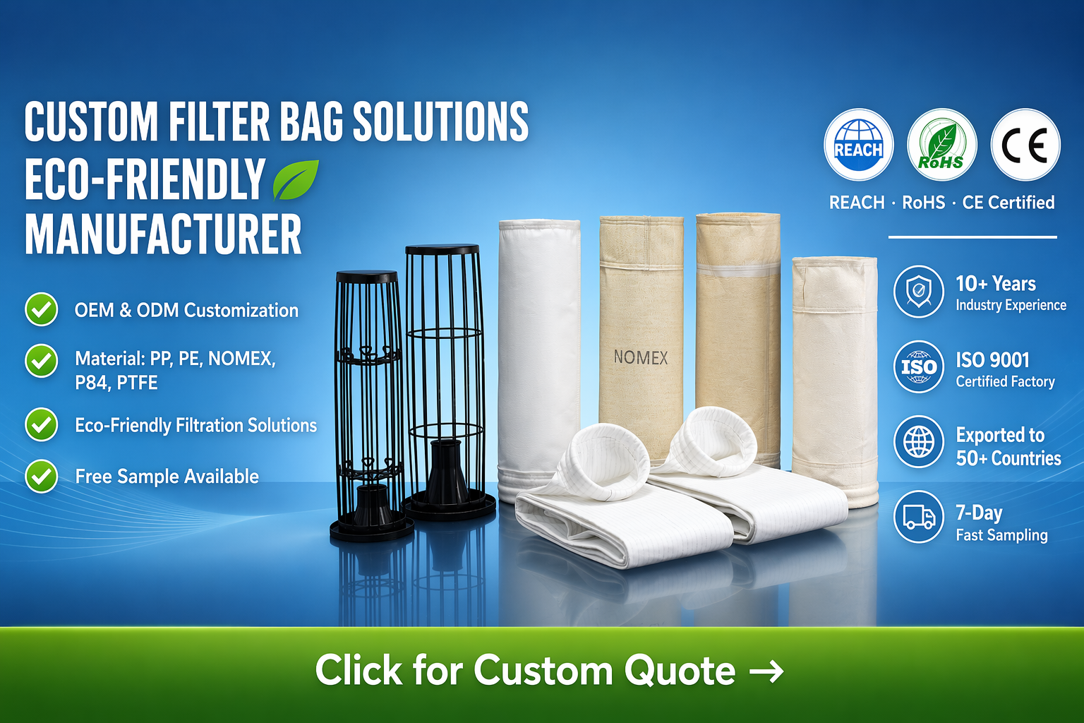 The application areas of dust-removing filter elements.