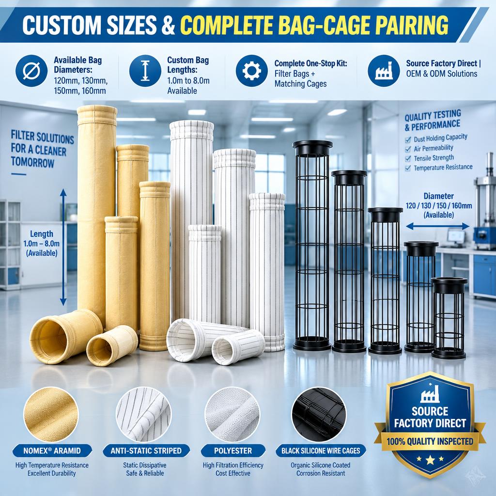 Combination filter bag set structure