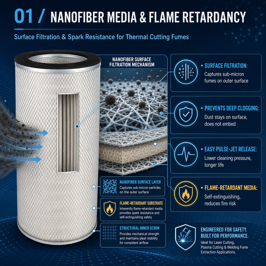 Nano flame retardant cartridge installation
