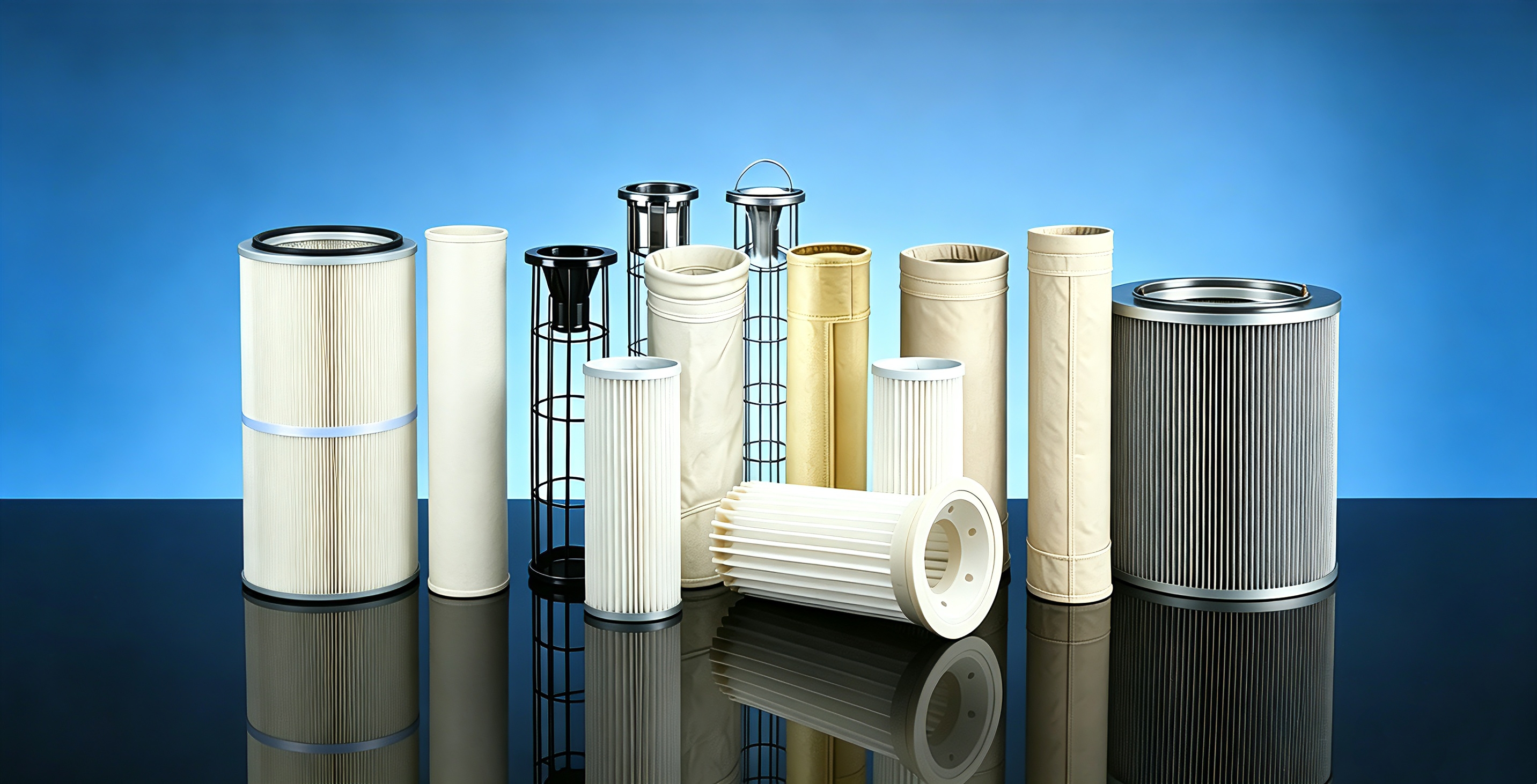 The application areas of heat-resistant dust-removing filter bags and their corresponding bag frames.