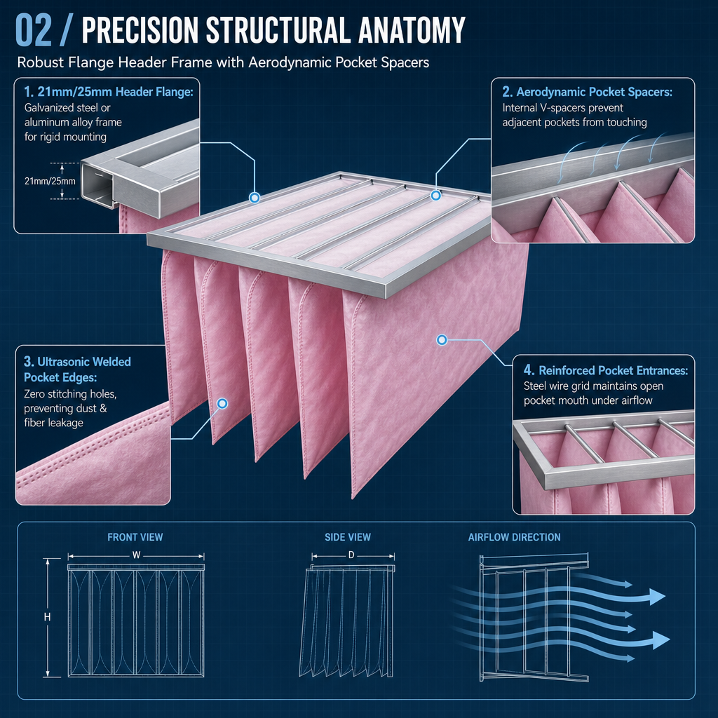 Medium efficiency bag filter specifications