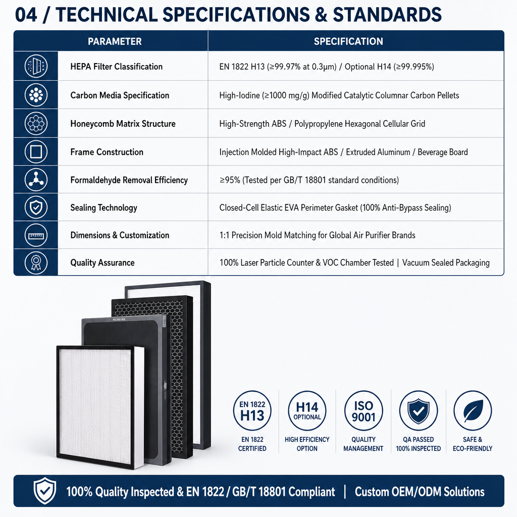 Industrial VOC removal filter structure