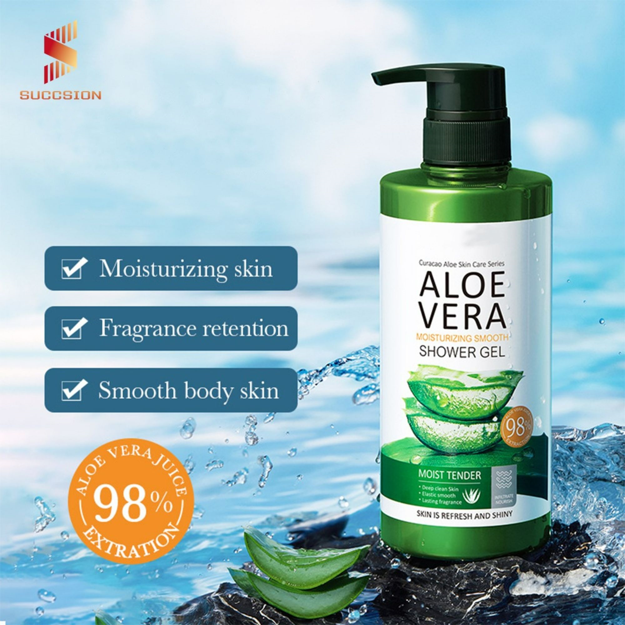 Whitening Shower Gel with SPF Protects Skin from UV Damage