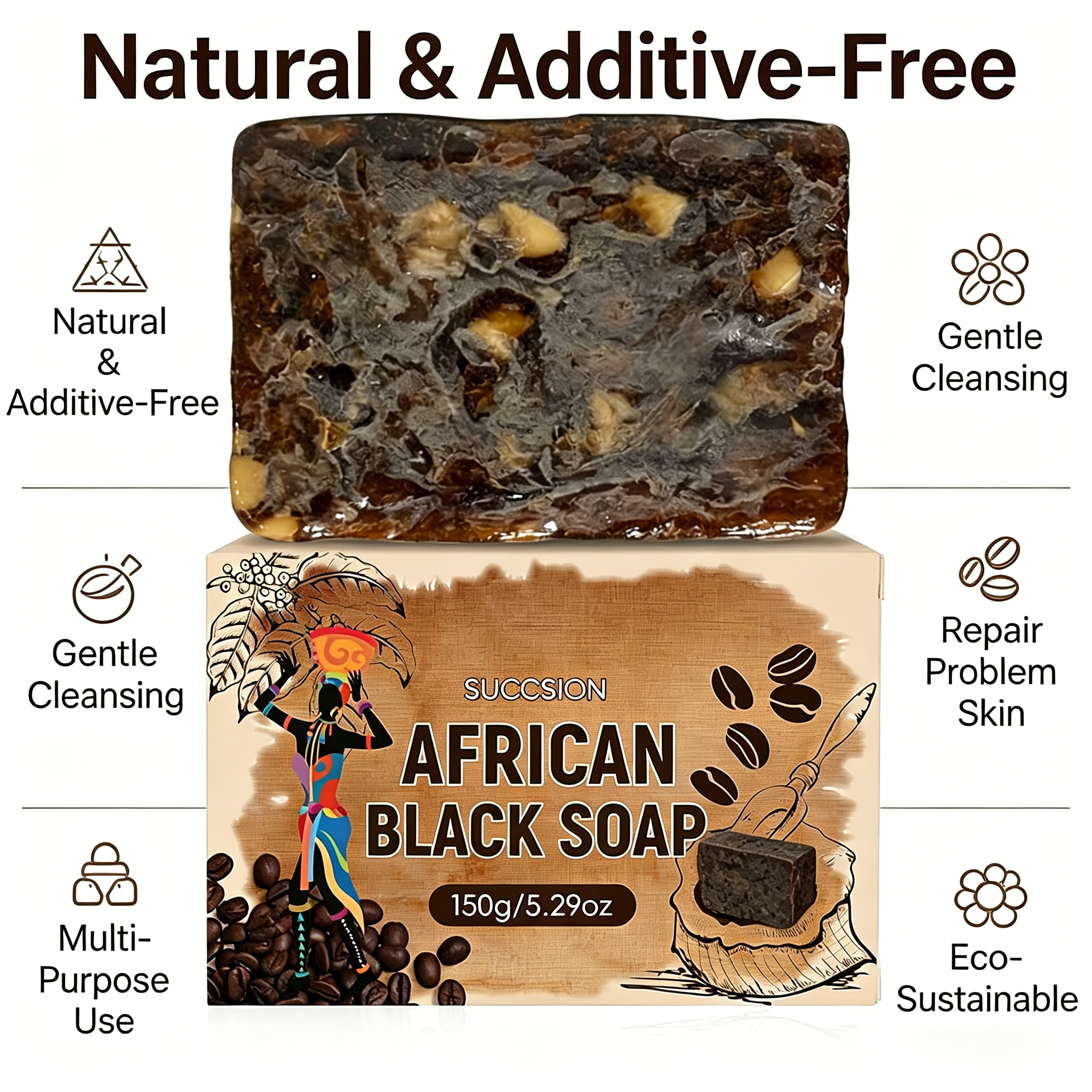 Gently wash away impurities with our face soap