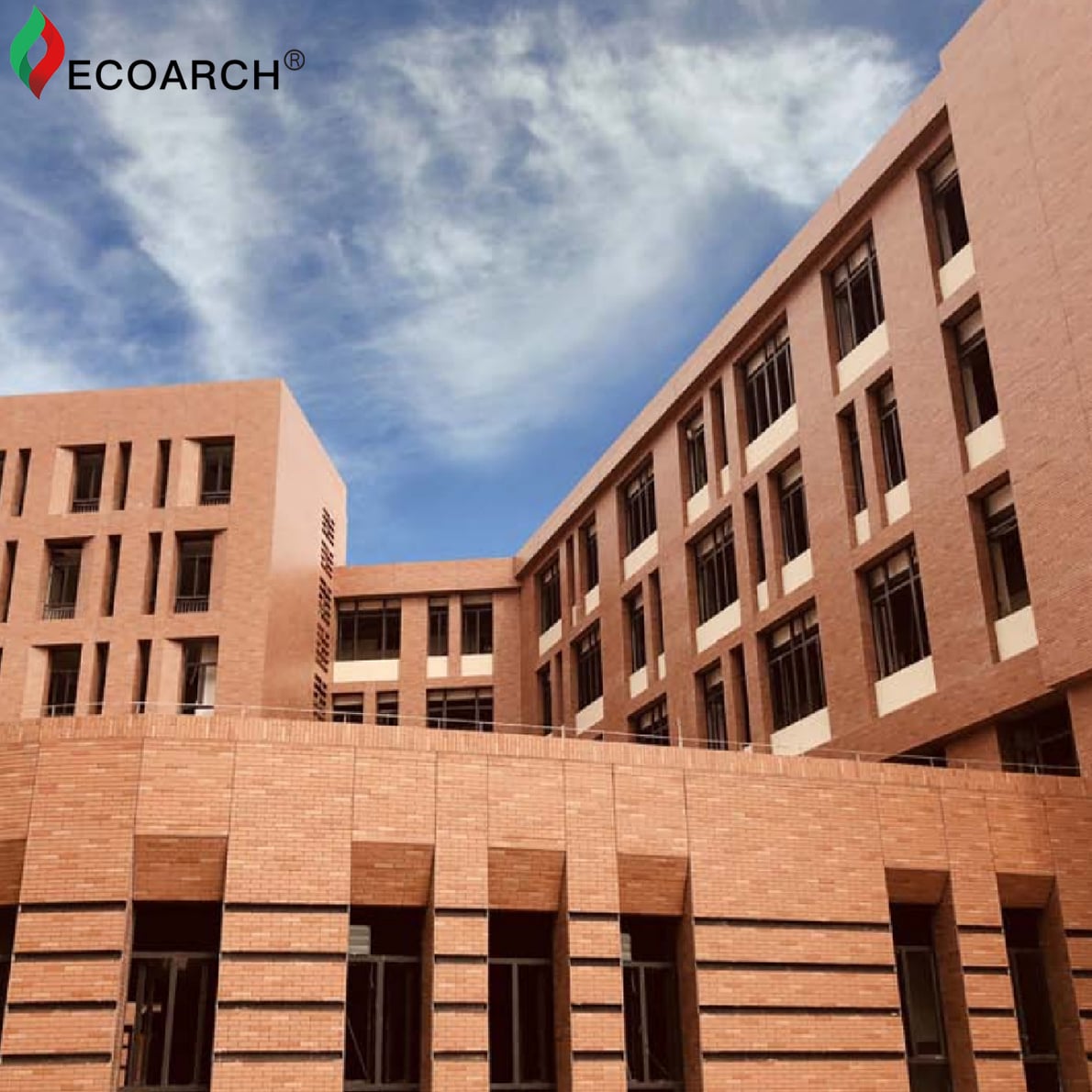 KTC Cement Siding Brick Grain Cladding for School Exterior