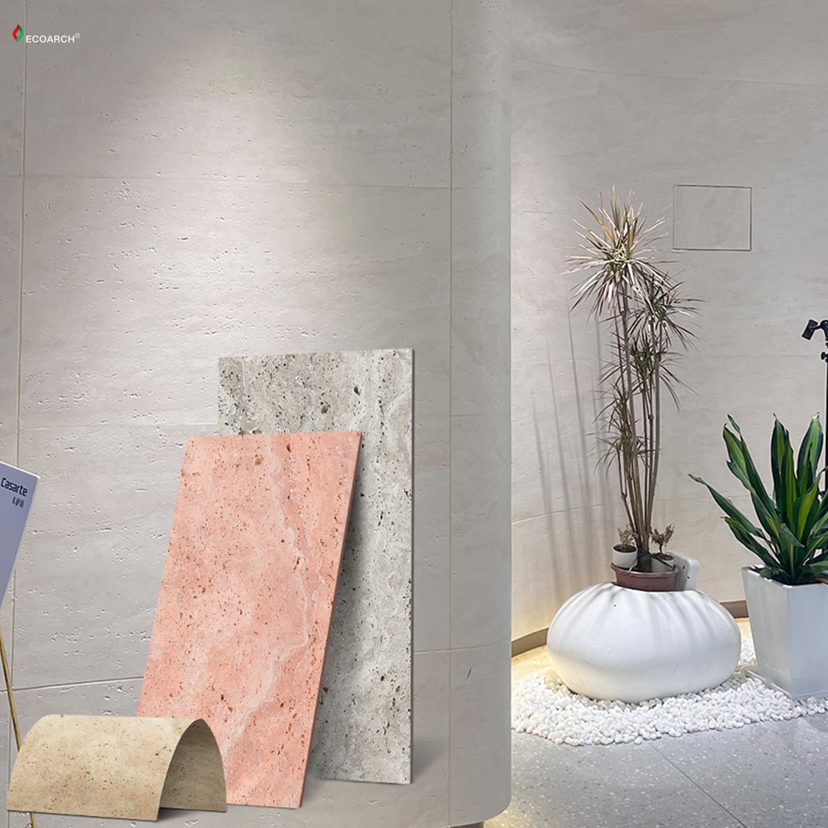 MCM Flexible Artificial Travertine Stone Veneer for Indoor Outdoor Wall Decoration