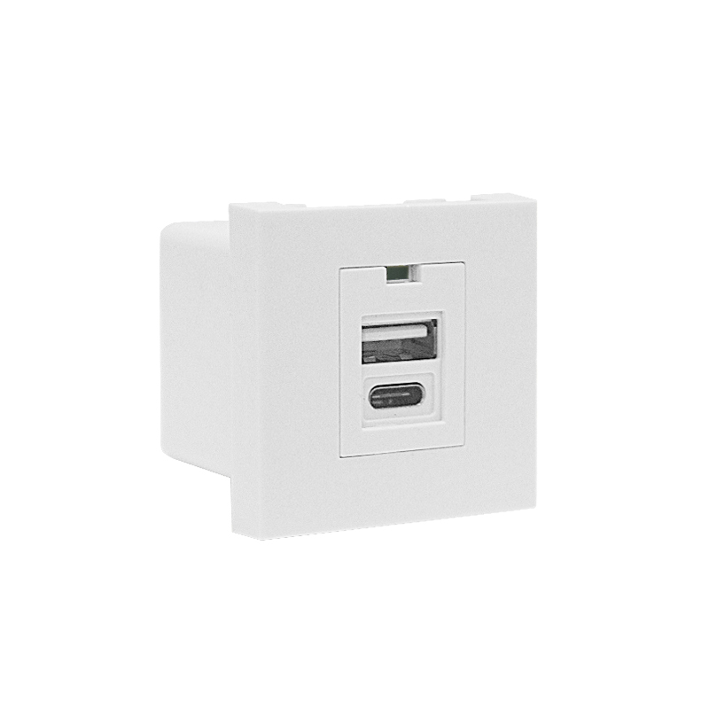 Modular Socket Dual Port Type A+C 10.5W (total) USB Charger F21-C4