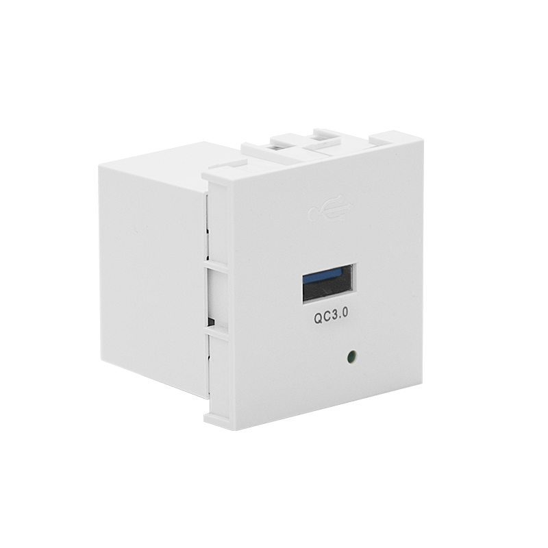 Modular Socket Single Port Type A 18W QC3.0 USB Charger F21-QC1