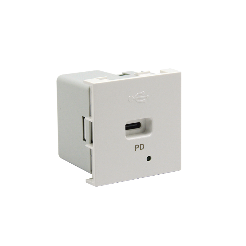 20W Single Port Type C  PD, QC3.0 Modular USB Charger Socket F21-QC2