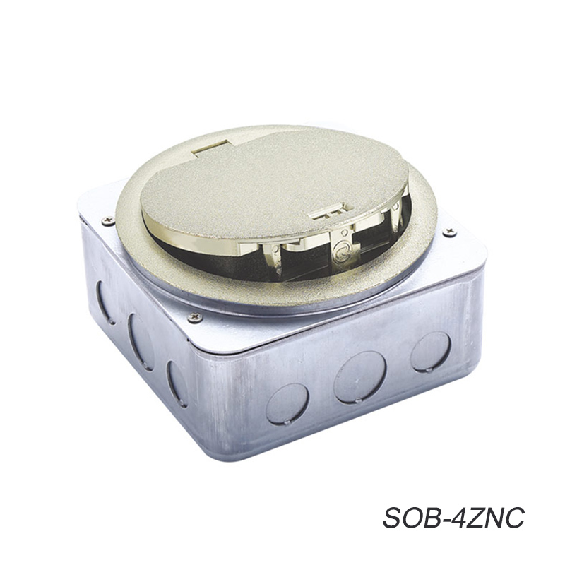 SOB-4ZNC Series IP65 Waterproof Floor Outlet Boxes
