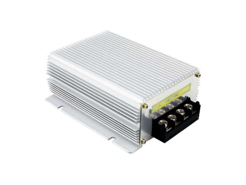 Powering small comforts on the go with a 48v to 12v converter.