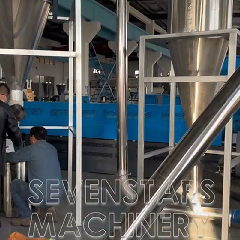 PET flakes pelletizing line
