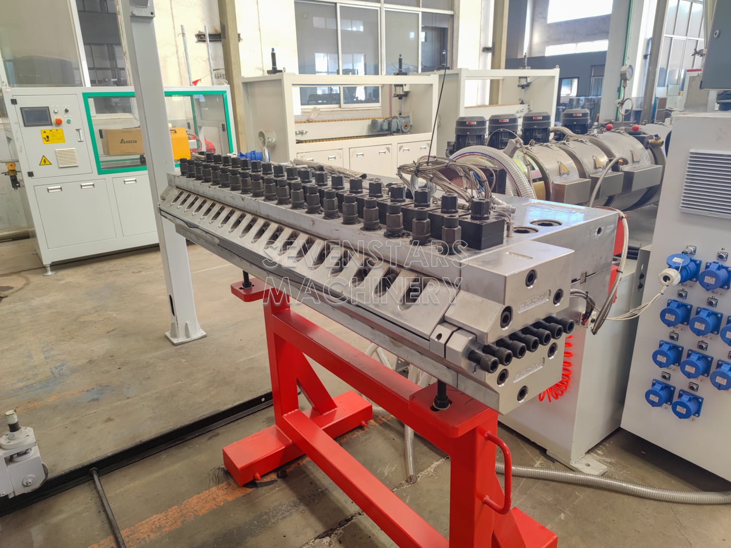 Plastic SPC Flooring Stone Making Machine WPC SPC Floor Extrusion Line 2 Layers SPC Floor Board Production Line supplier