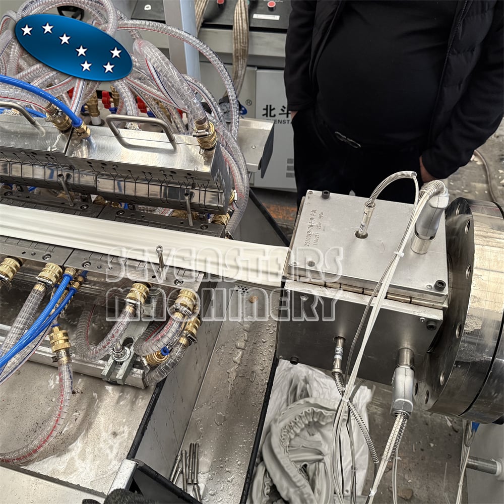 PVC Window Profile Extrusion Line Conical Twin Screw Extruder for UPVC Door and Window Profile Making Machine