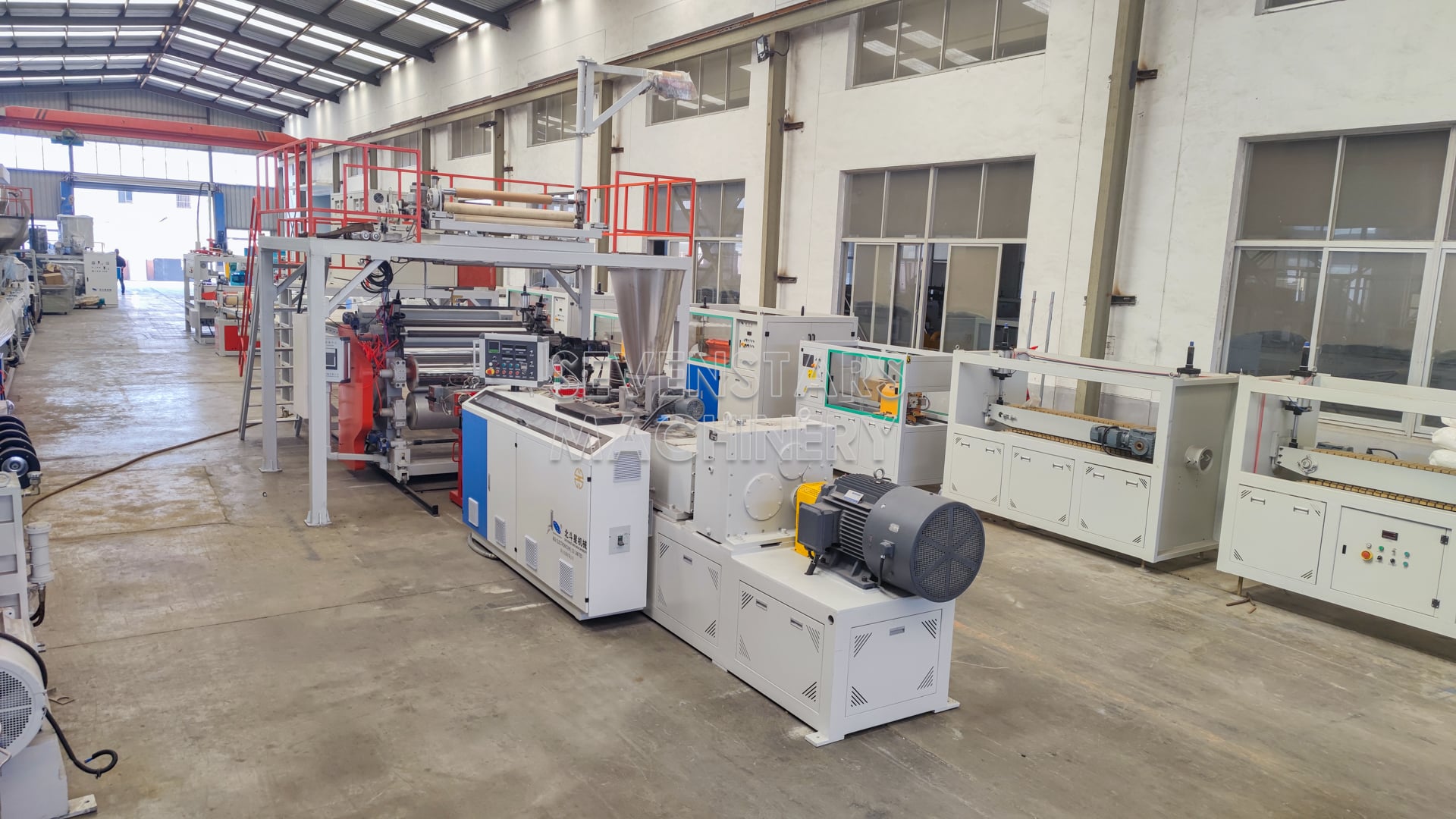 Plastic SPC Flooring Stone Making Machine WPC SPC Floor Extrusion Line 2 Layers SPC Floor Board Production Line supplier