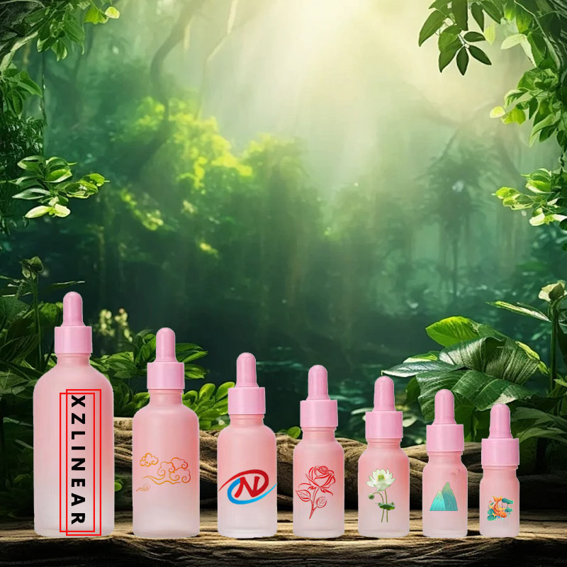 прилагођена 5ml 10ml 15ml 20ml 30ml 50ml 100ml округла празна розова боца етеричног уља