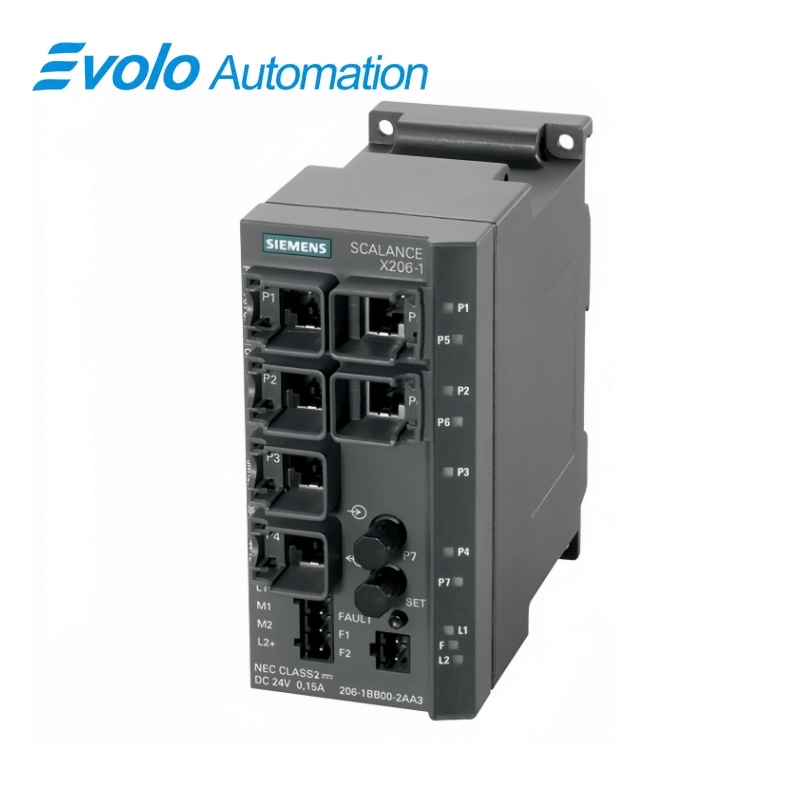 Siemens SCALANCE X206-1 spravovateľný priemyselný Ethernet prepínač 6GK5206-1BC10-2AA3