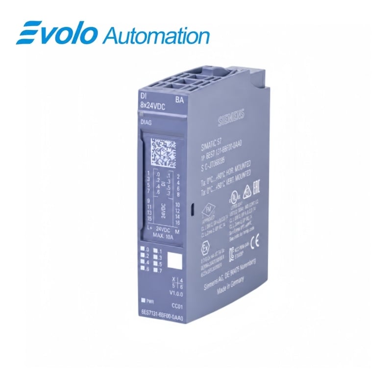 Siemens 6ES7131-6BF00-0AA0 SIMATIC ET 200SP DI 8x24VDC BA Input Module