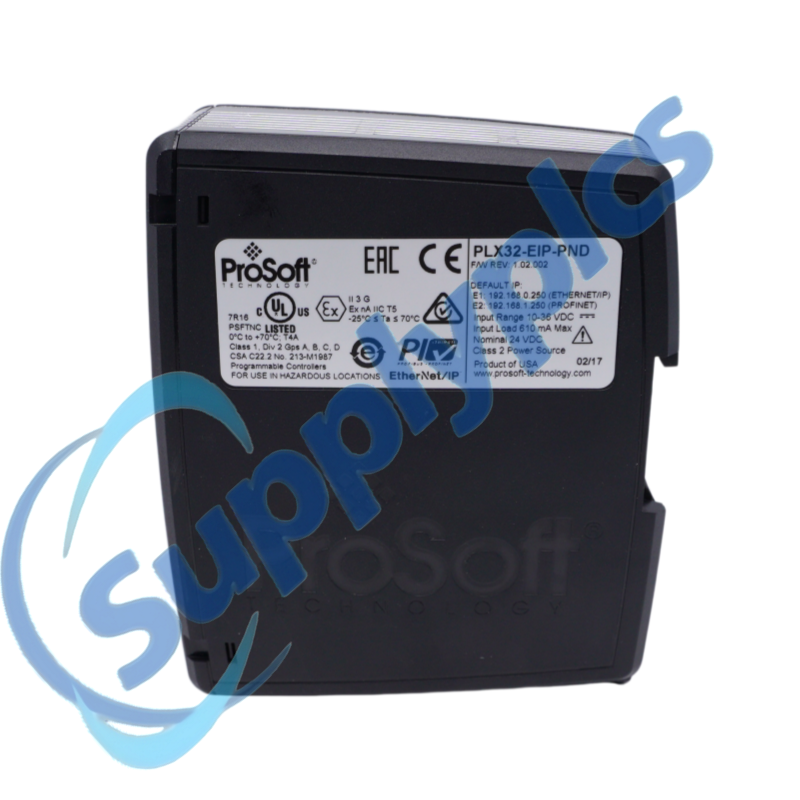 ProSoft PLX32-EIP-PND イーサネット／IP™ から PROFINET® デバイス・ゲートウェイ（デュアルサブネット対応）