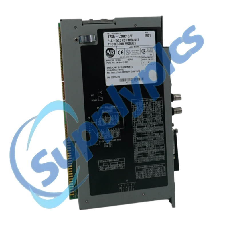 ماژول پردازندهٔ Allen-Bradley 1785-L20C15 PLC-5/20C با شبکهٔ ControlNet