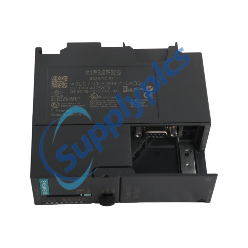 Siemens 6ES7315-2EH14-0AB0 SIMATIC S7-300 CPU 315-2 PN/DP, 384 KB iş yaddaşlı mərkəzi emal birimi. Orijinal, yeni