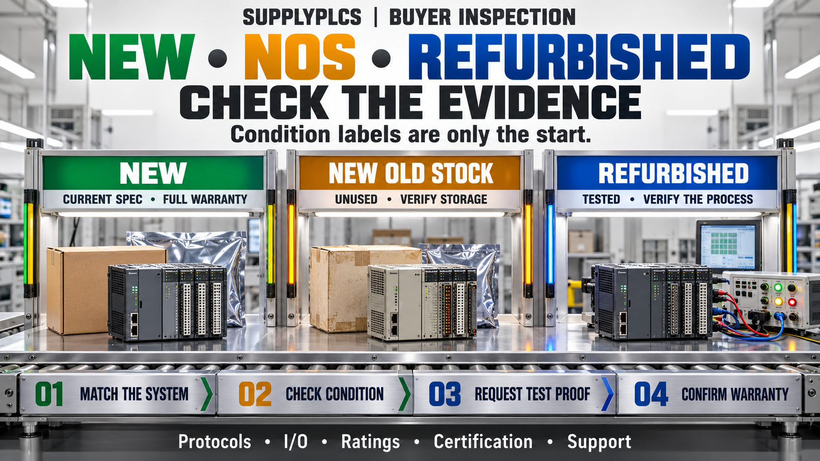 New, New Old Stock or Refurbished PLC Modules: What Buyers Should Check