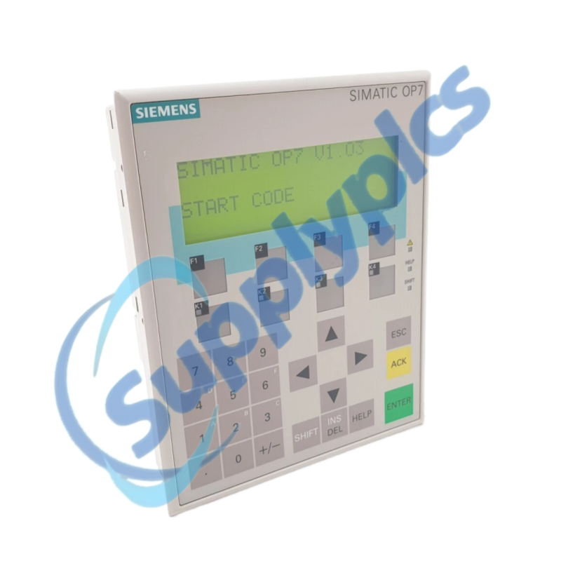 Siemens 6AV3607-1JC20-0AX2 SIMATIC OP7/DP Operator Panel