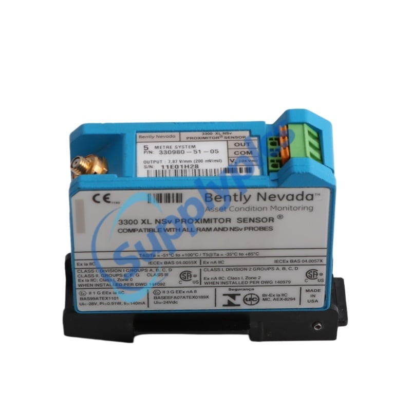 BENTLY NEVADA 3300 XL NSv Proximitor Sensor 330980-51-05 In stock
