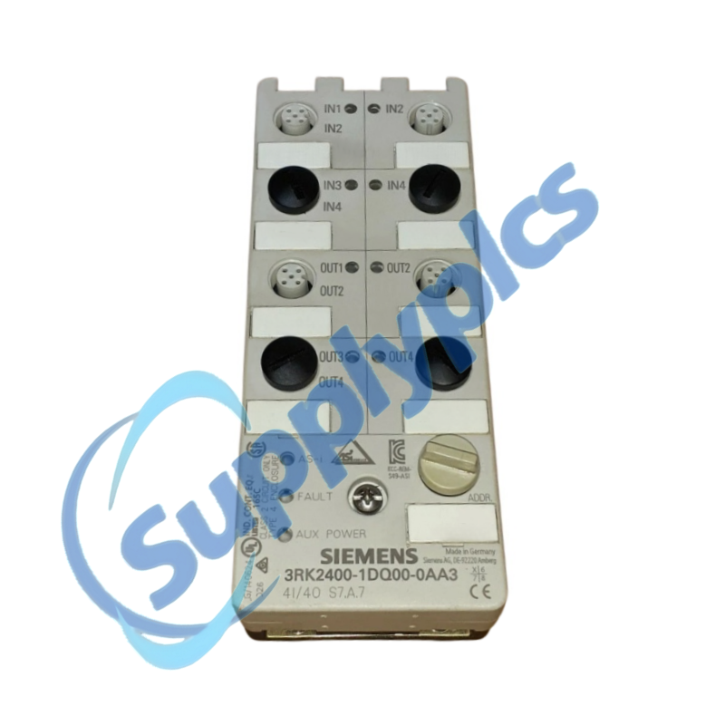 Siemens 3RK2400-1DQ00-0AA3 AS-i Compact Module K60 Digital I/O Module (4 DI/4 DO, IP67)