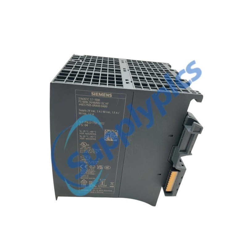 SIEMENS SIMATIC S7-1500 6ES7505-0RB00-0AB0 PS 60 W 24/48/60 V DC HF System Power Supply