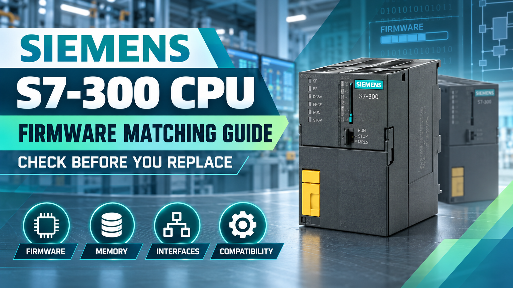 Siemens S7-300 CPU Replacement: What to Check When Firmware Versions Differ