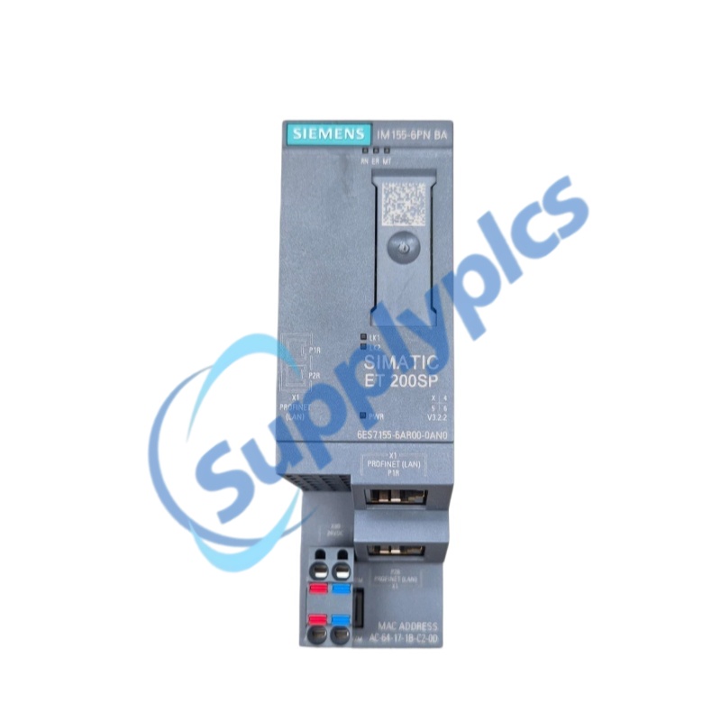 SIEMENS SIMATIC ET 200SP 6ES7155-6AR00-0AN0 IM 155-6 PN Basic PROFINET Interface Module | Original New
