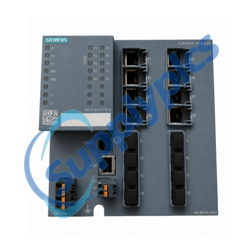 Siemens 6GK5408-8GS00-2AM2 SCALANCE XM408-8C Managed Switch