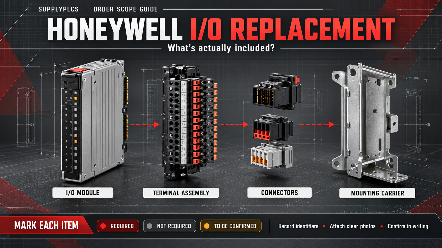 Honeywell I/O Replacement Orders: Are Terminal Assemblies and Connectors Included?
