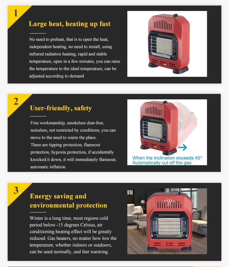 Indoor portable gas heater supplier