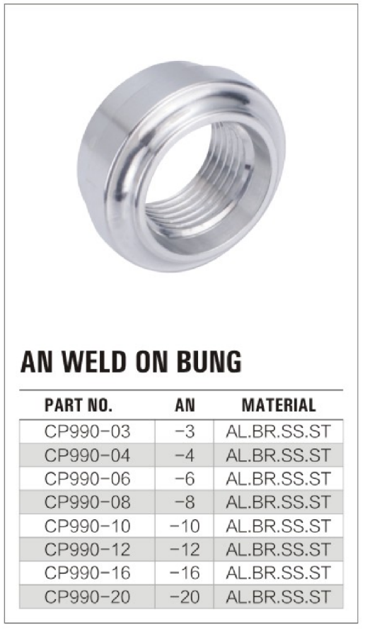 Female AN Weld on Bung manufacture