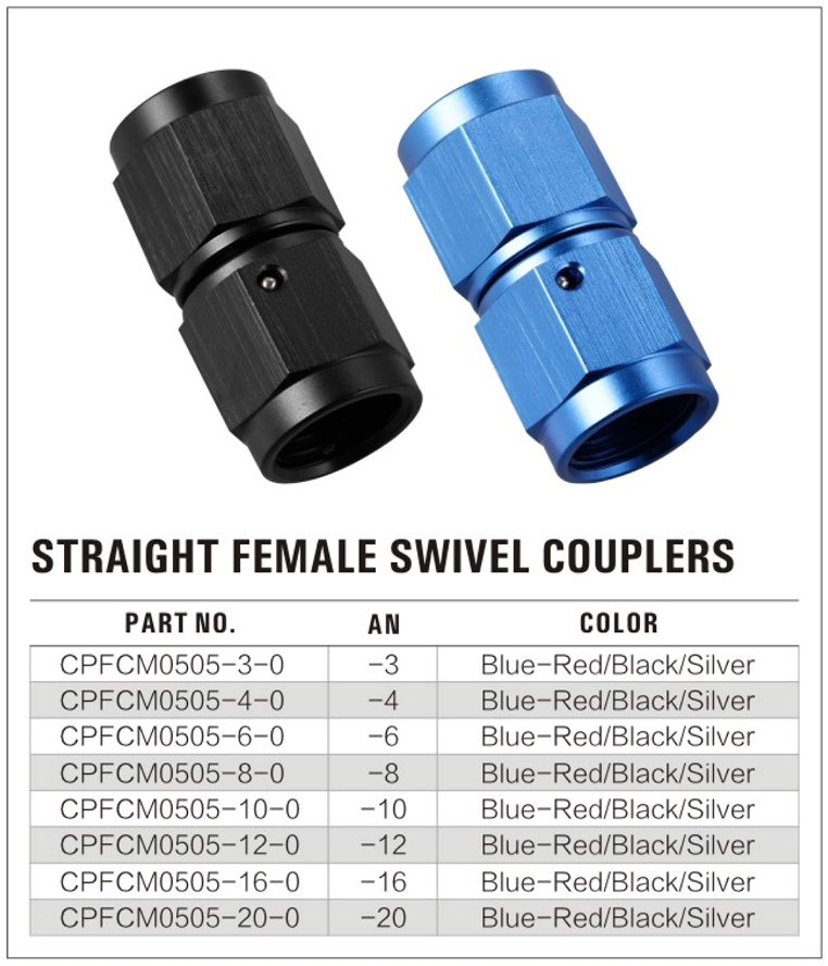 Straight Female AN Swivel Fitting manufacture
