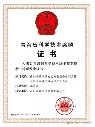 Tianli Energy a remporté le