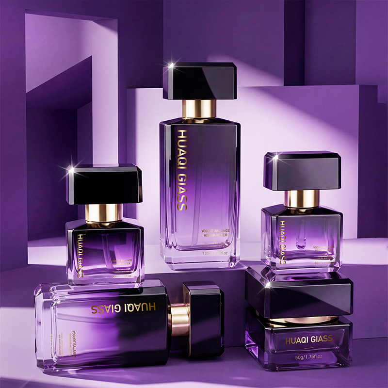 Glass Skincare Bottle Set with Pump & Dropper