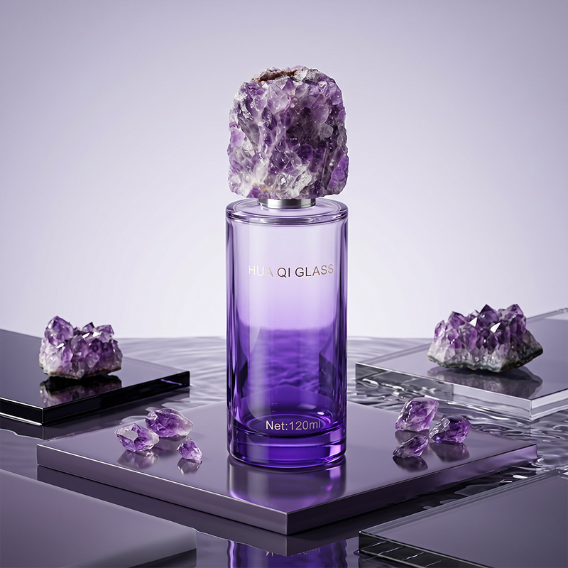 Gradient Color Glass Perfume Bottle Elegant Empty Fragrance Bottle