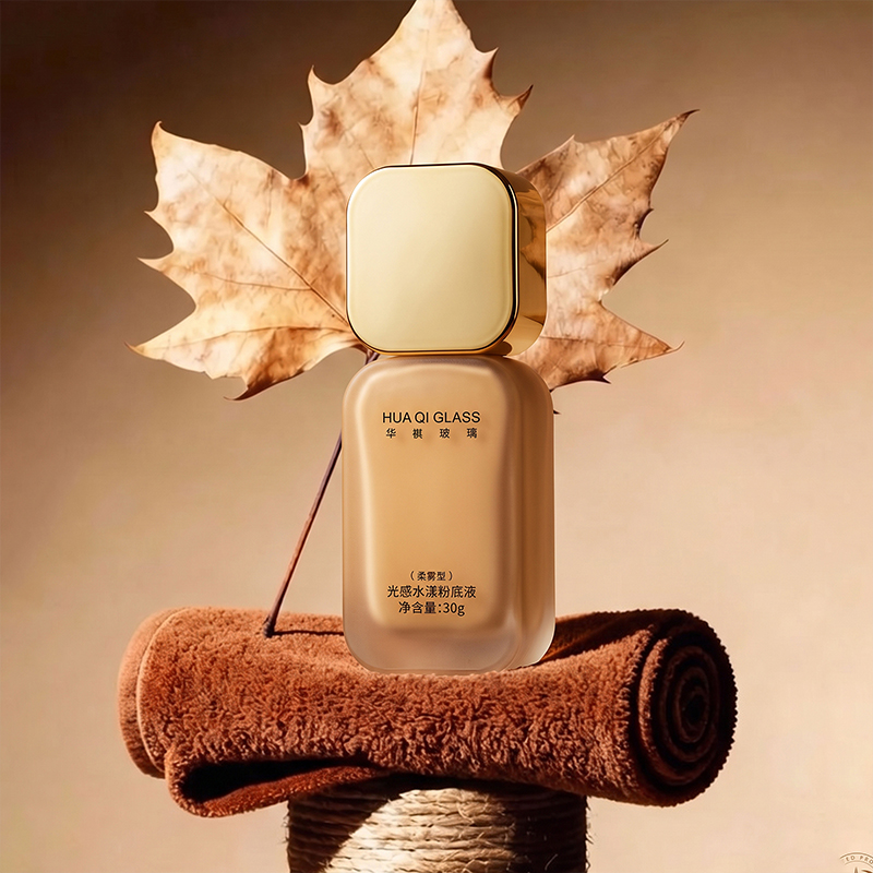Glass Liquid Foundation Bottle Elegant 30g