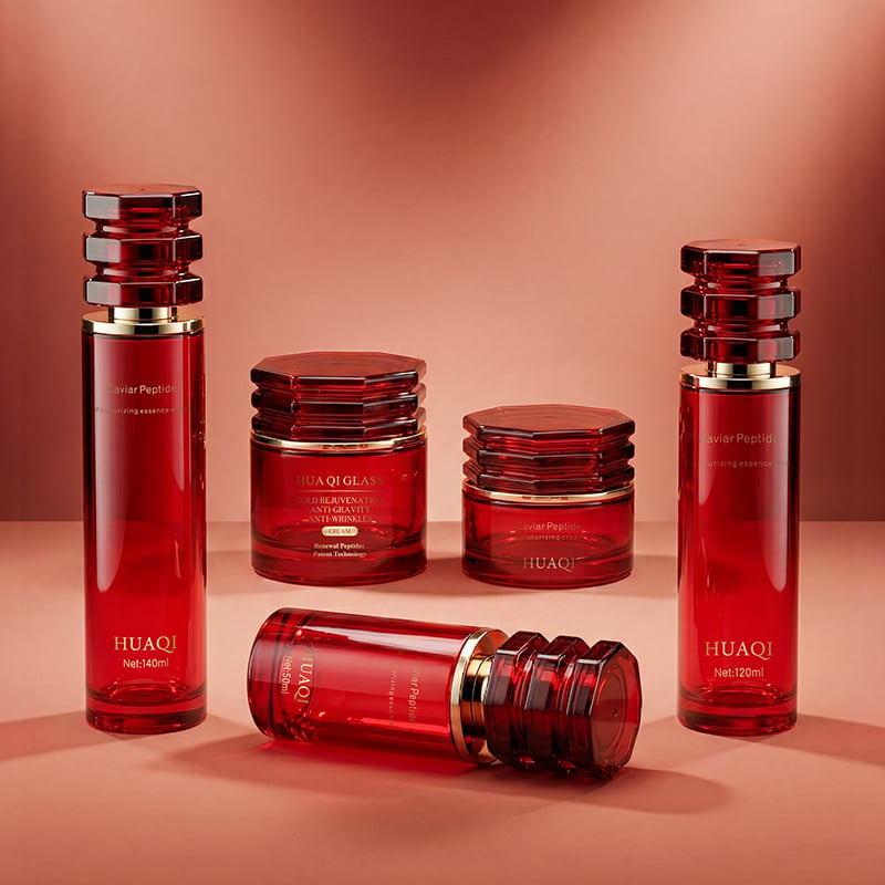 Custom Gradient Colour Glass Bottle for Cosmetics