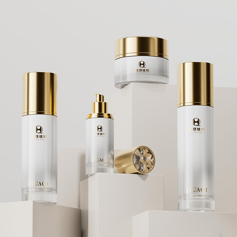 High Quality Glass Skincare Set Bottles
