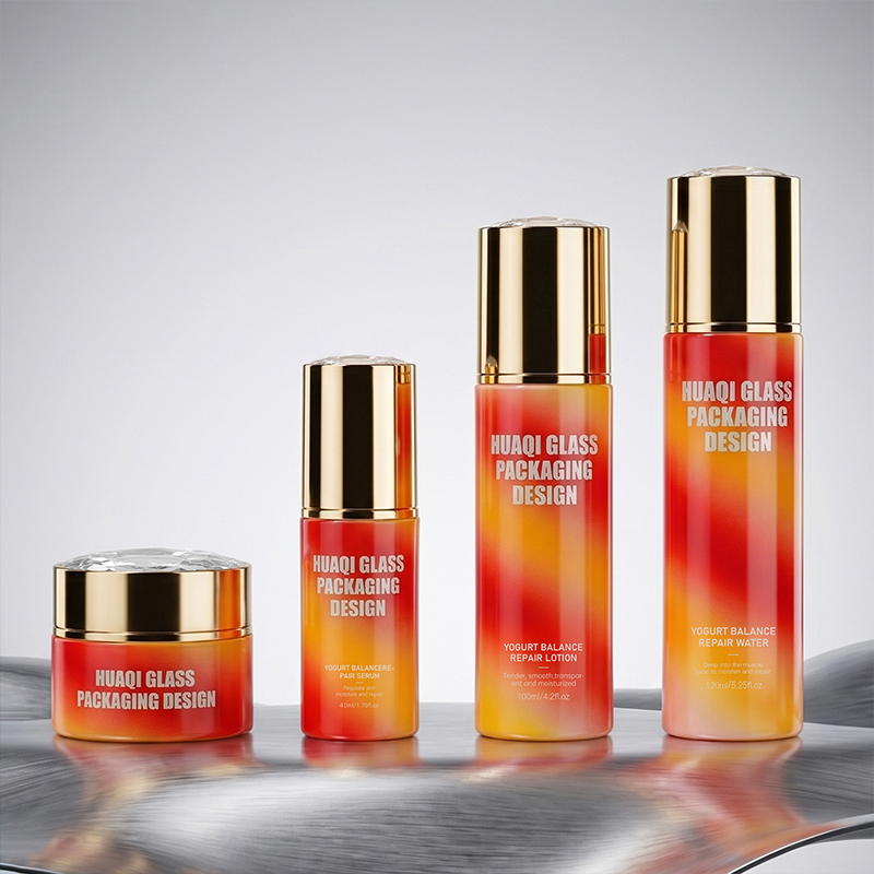 Iridescent Craft Glass Skincare Bottle for Lotion & Serum