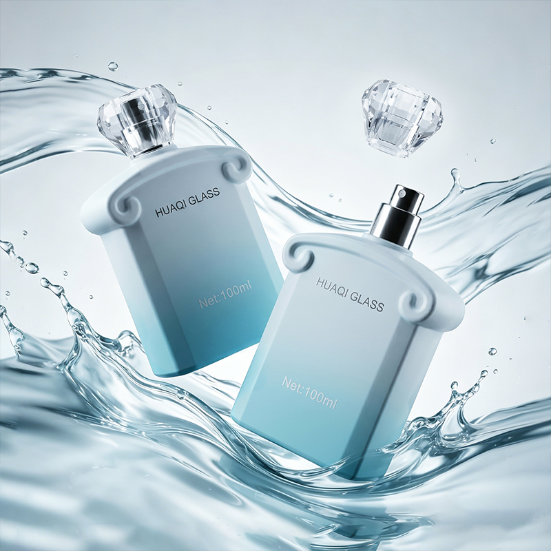 Perfume Glass Bottle Custom Shape Printing Logo Fragrance Packaging Bottle