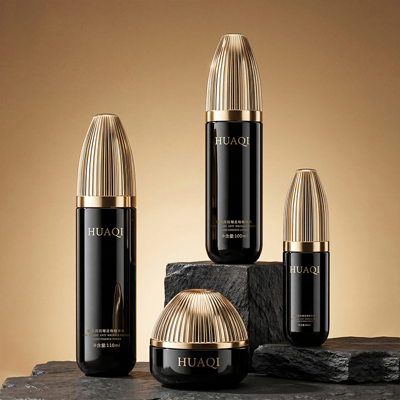 Factory Direct Luxury Electroplated Glass Skincare Bottle