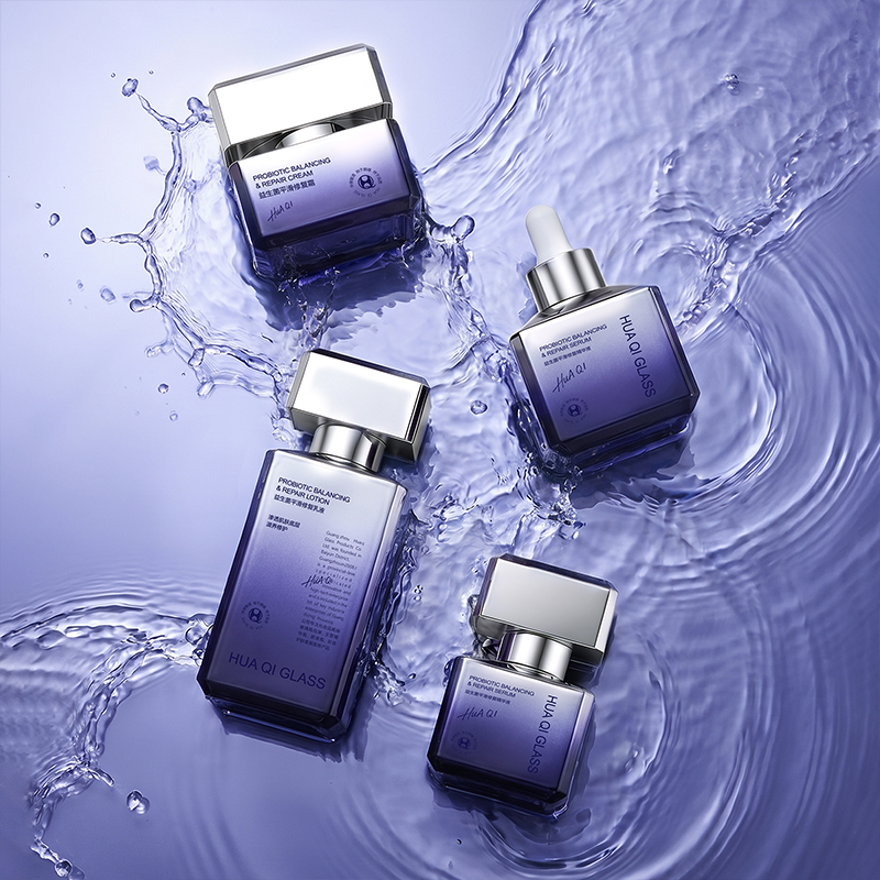 Bulk Custom Cosmetic Glass Skincare Packaging Bottles
