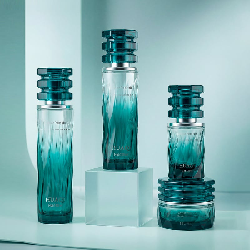 Custom Gradient Colour Glass Bottle for Cosmetics