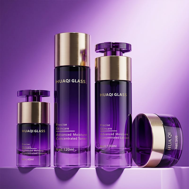 Premium New Arrival Luxury Glass Skincare Bottle Set